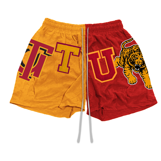 Tuskegee University Gold and Red Shorts - Tuskegee University Apparel and Clothing - 1921 movement