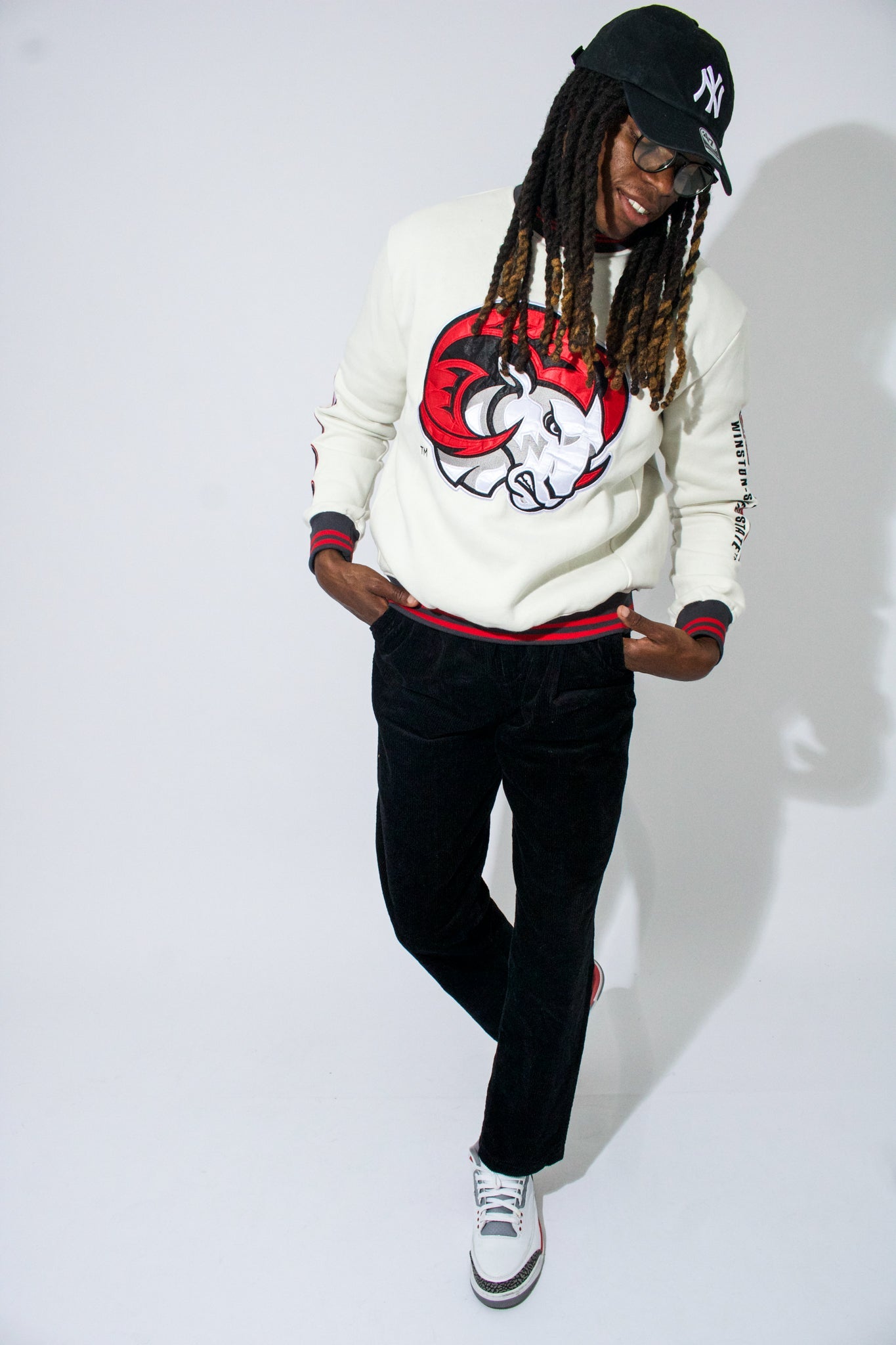 Model Wearing WSSU Sweatshirt - WSSU Apparel and Clothing - 1921 movement