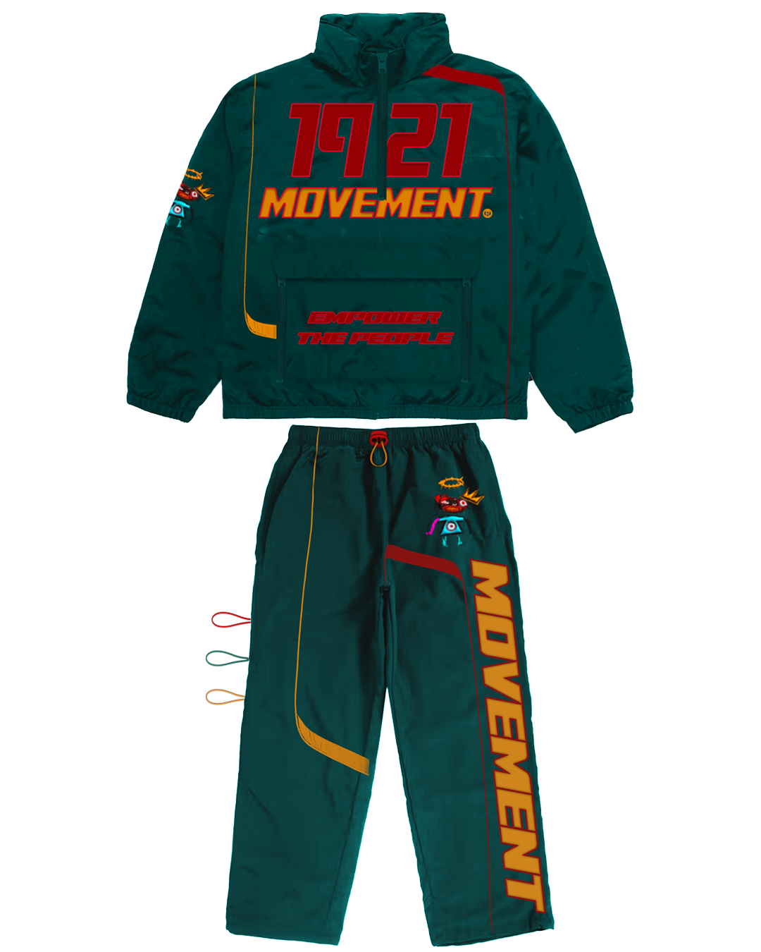 Emerald Inferno Windbreaker Set