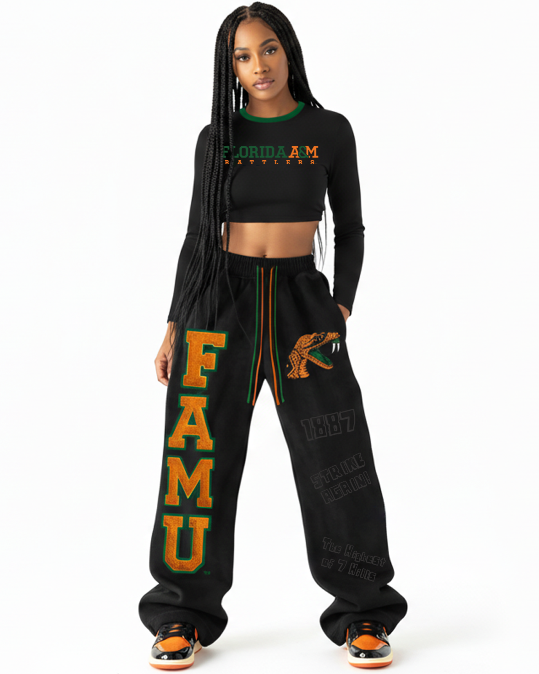 FAMU Black Crop Longsleeve