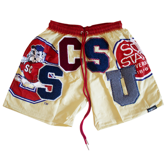 SCSU cream nylon shorts - South Carolina State Apparel and Clothing  - 1921 movement