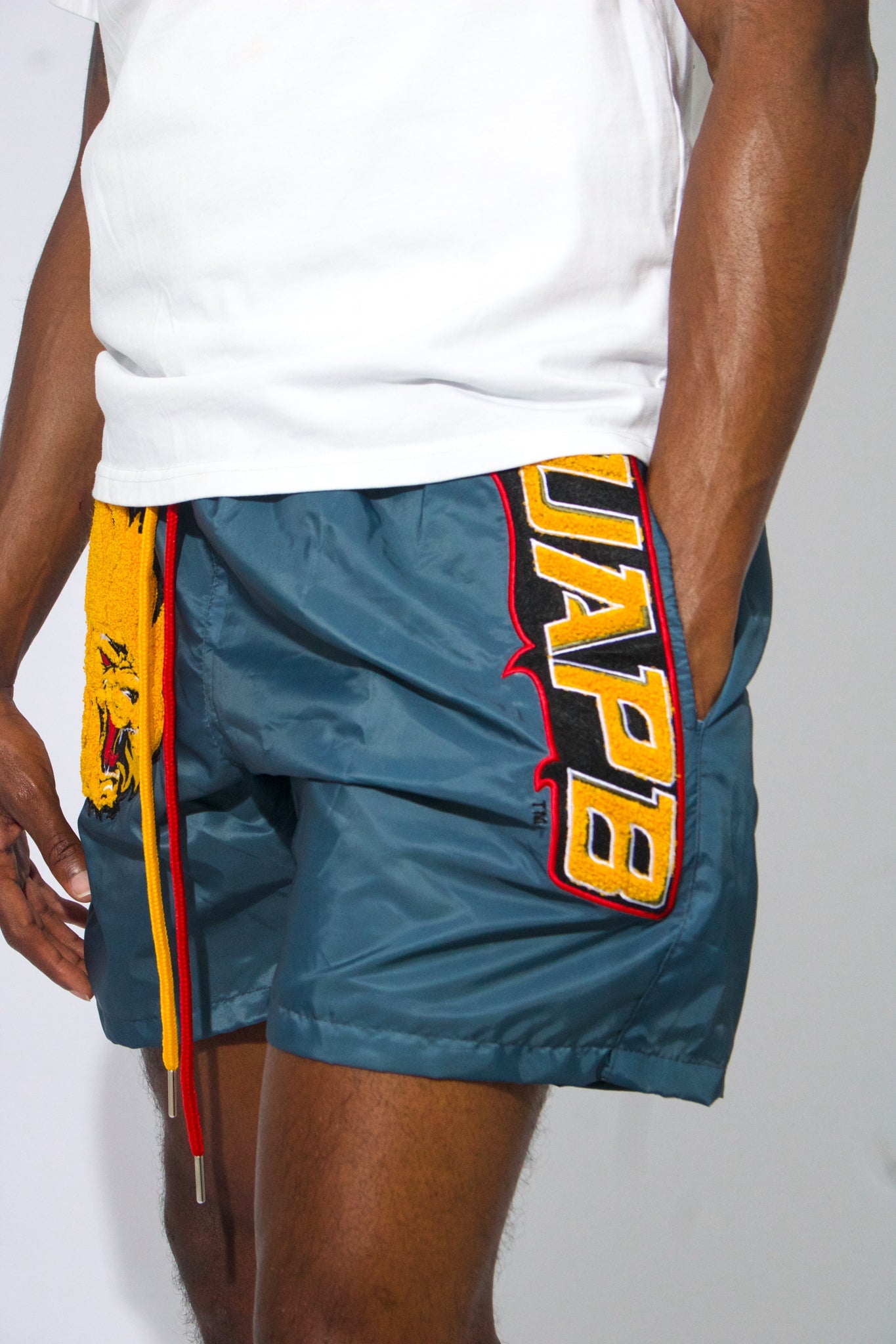 Model  wearing UAPB Shorts -UAPB Apparel and Clothing  - 1921 movement 