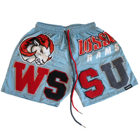 WSSU Grey Nylon Shorts - Winston Salem State University