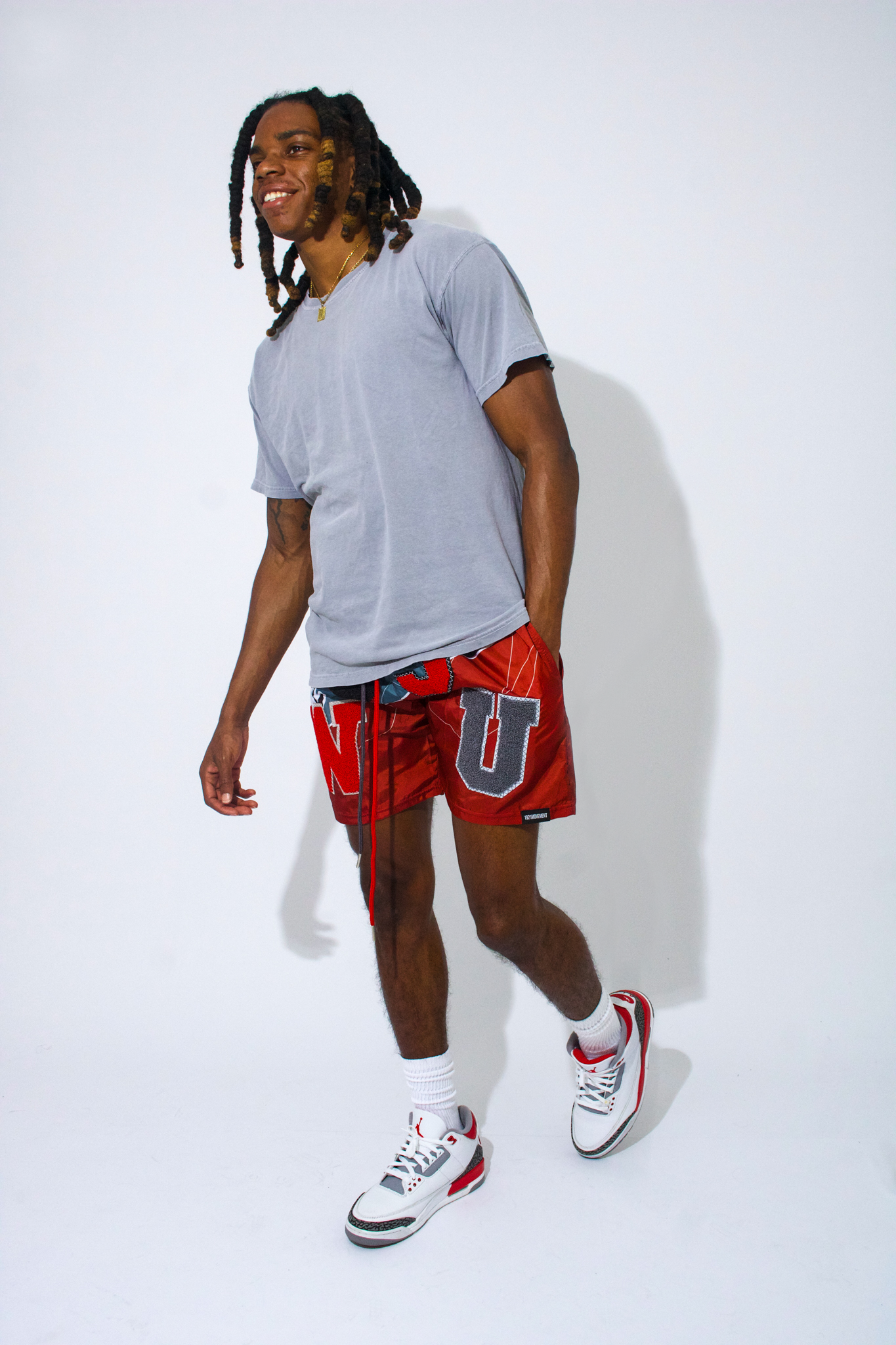Model wearing Winston Salem State Short - WSSU Apparel and Clothing - 1921 Movements - 